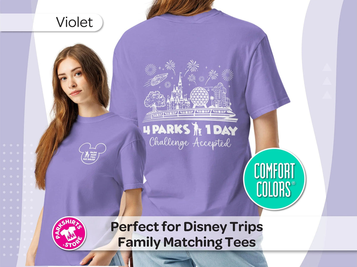 Park Hop Till We Drop Shirt | 4 Parks 1 Day Disney Tee product image 2