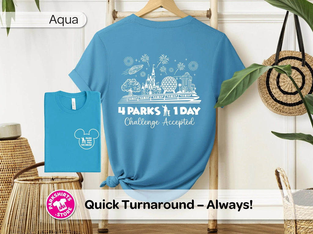 Park Hop Till We Drop Shirt | 4 Parks 1 Day Disney Tee product image 6