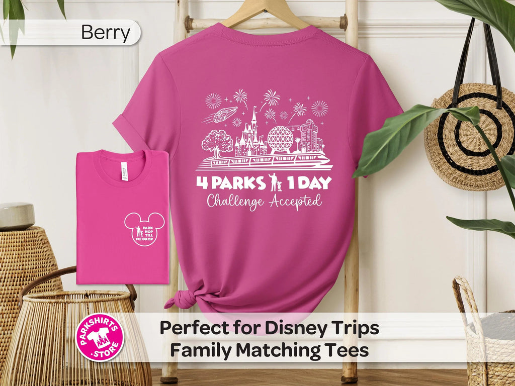 Park Hop Till We Drop Shirt | 4 Parks 1 Day Disney Tee product image 4