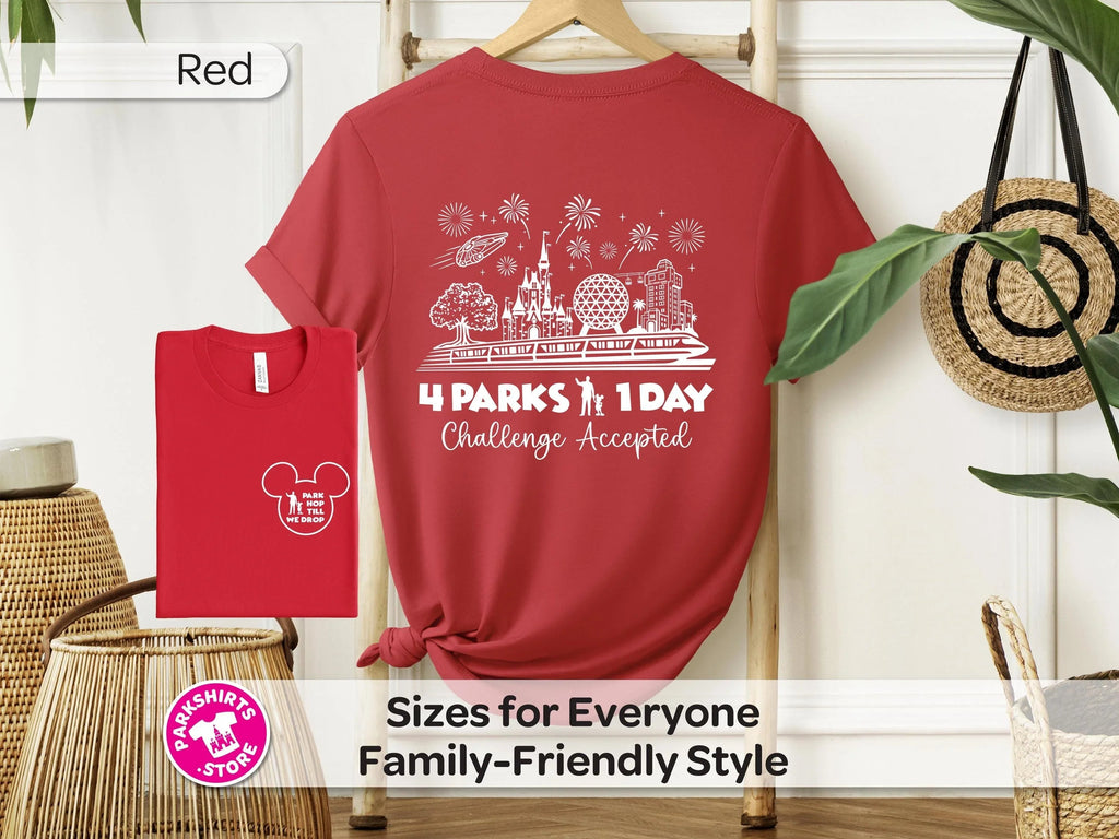 Park Hop Till We Drop Shirt | 4 Parks 1 Day Disney Tee product image 3