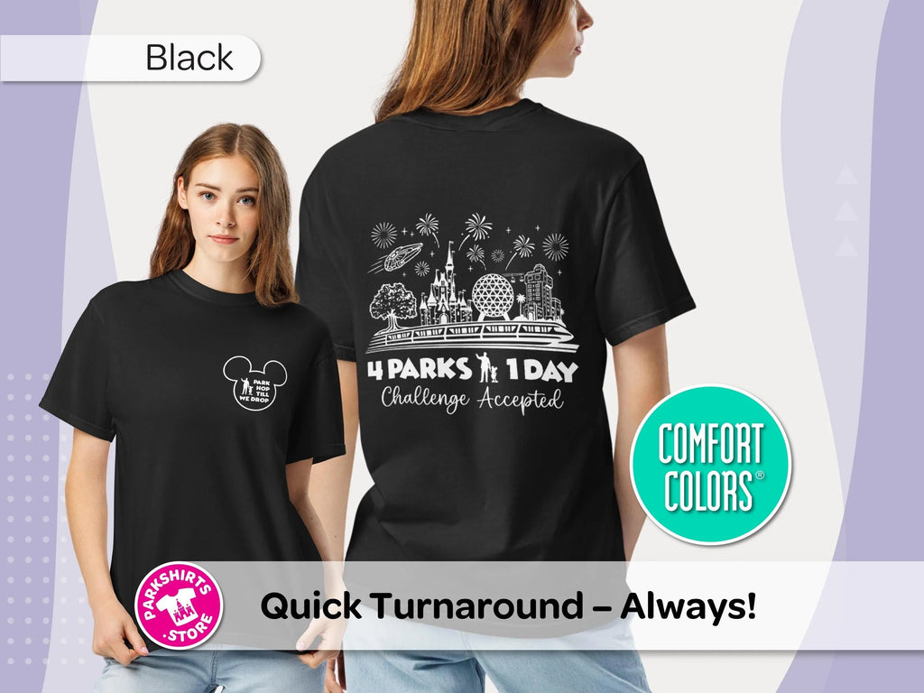 Park Hop Till We Drop Shirt | 4 Parks 1 Day Disney Tee product image 3