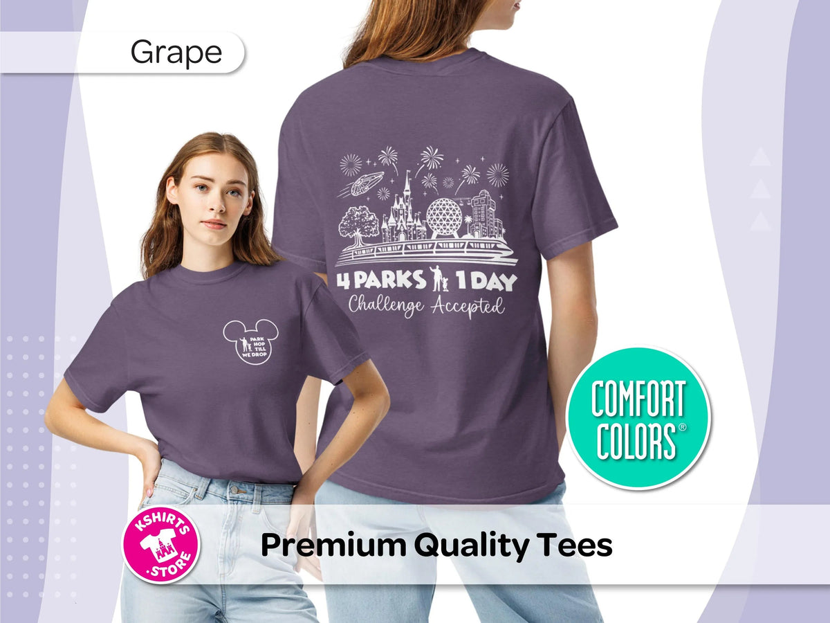 Park Hop Till We Drop Shirt | 4 Parks 1 Day Disney Tee product image 9