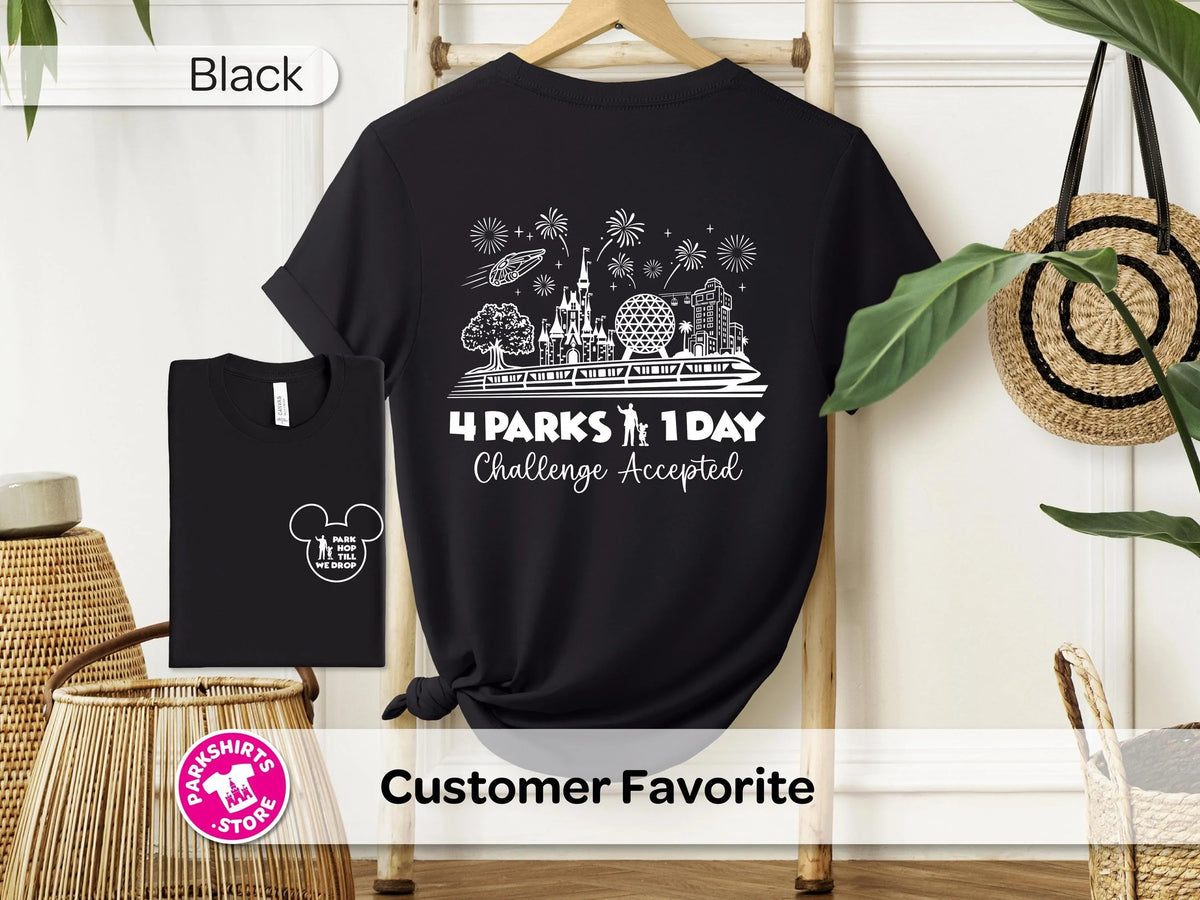 Park Hop Till We Drop Shirt | 4 Parks 1 Day Disney Tee product image 7
