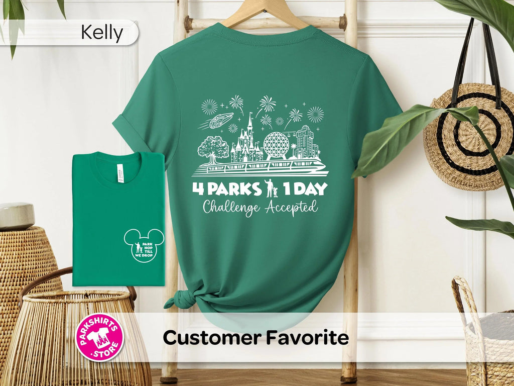 Park Hop Till We Drop Shirt | 4 Parks 1 Day Disney Tee product image 5