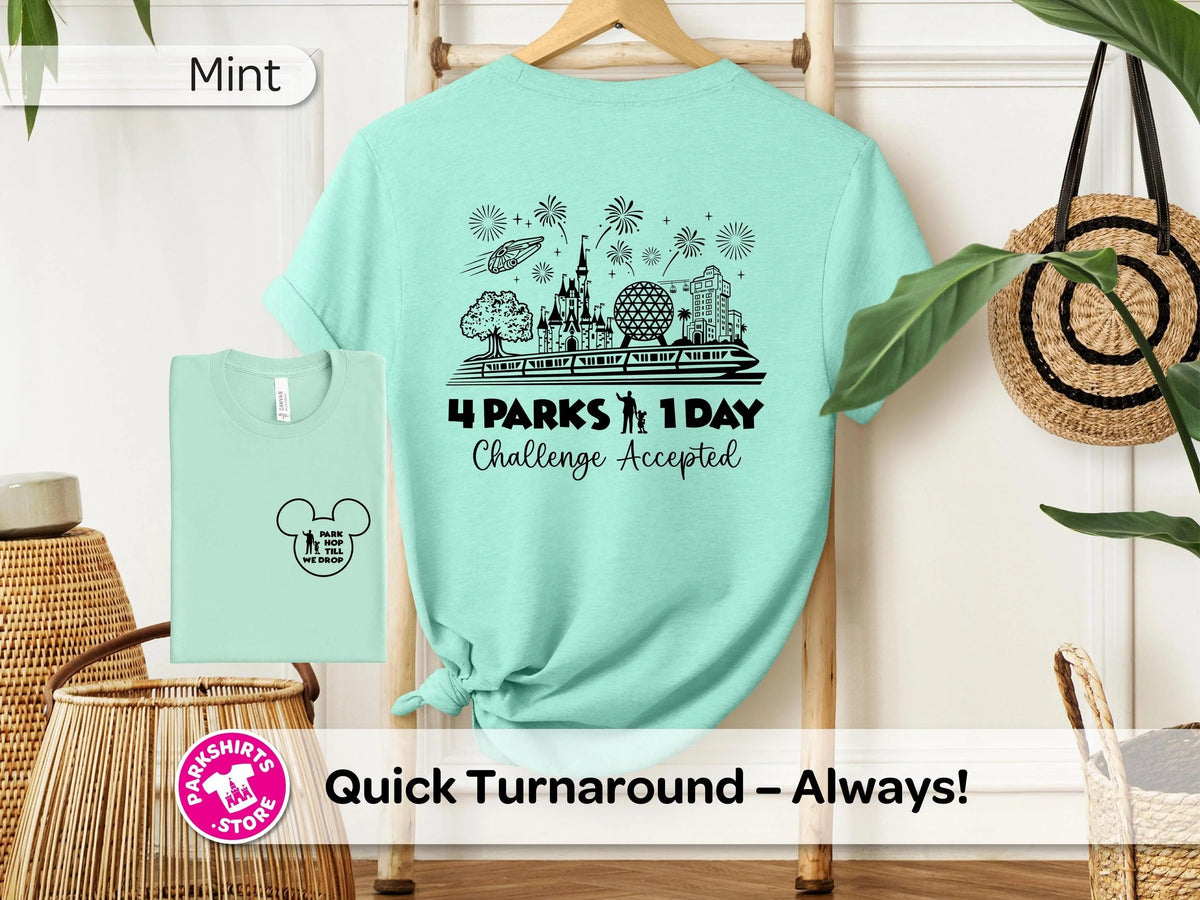 Park Hop Till We Drop Shirt | 4 Parks 1 Day Disney Tee product image 10