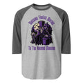 Welcome Foolish Mortals Hatbox Ghost 3/4 sleeve raglan shirt
