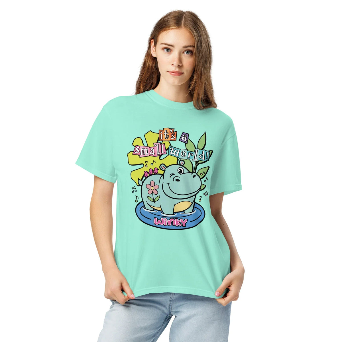 Winking Hippo Graphic T-Shirt - Comfort Colors 1717 product image 7