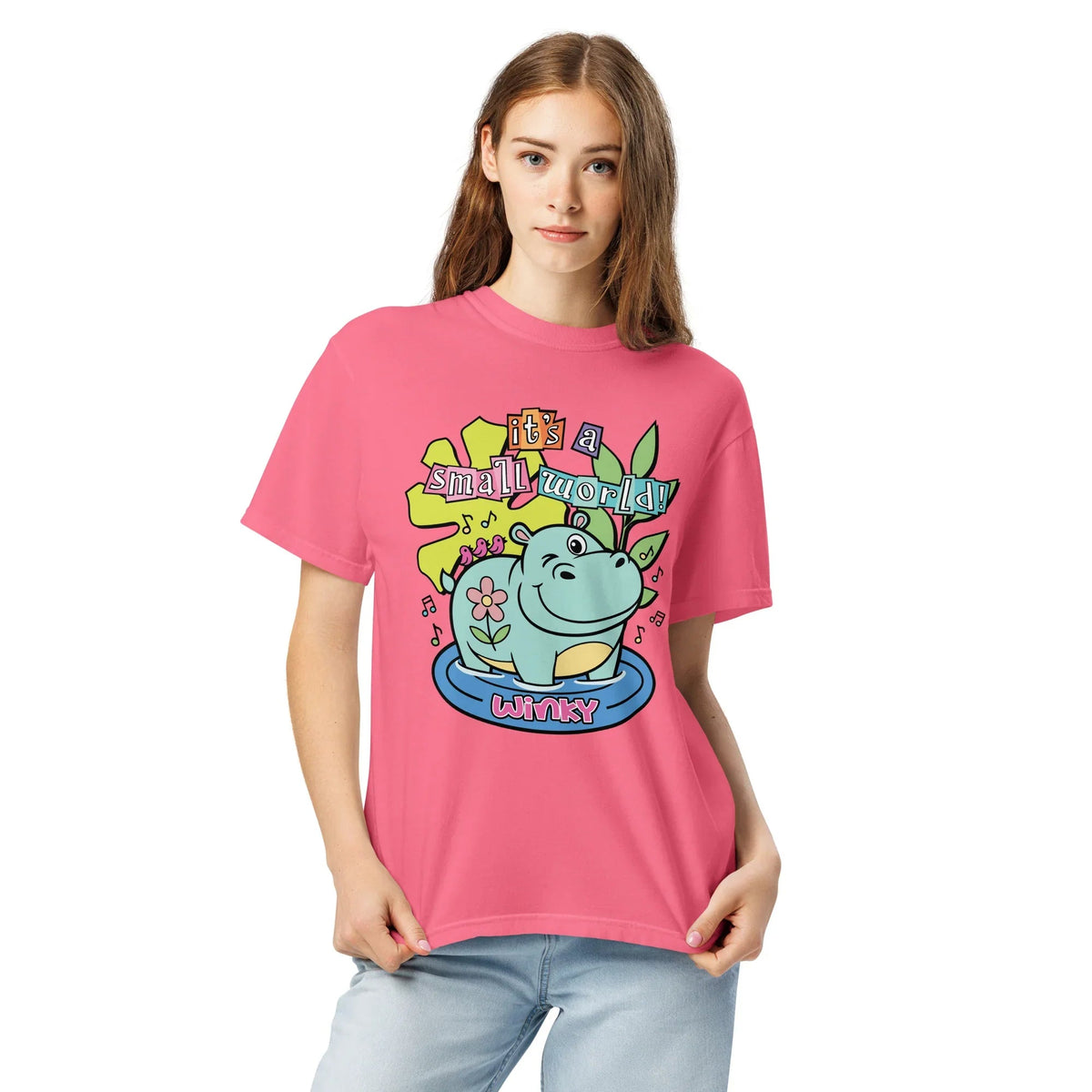 Winking Hippo Graphic T-Shirt - Comfort Colors 1717 product image 2