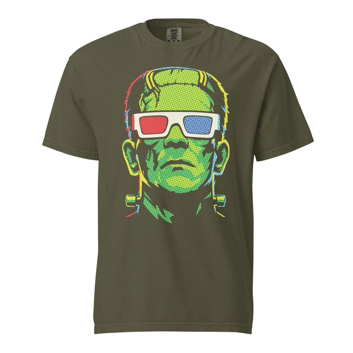 Frankenstein Pop Art T-Shirt | 3D Glasses Graphic Tee product image 5