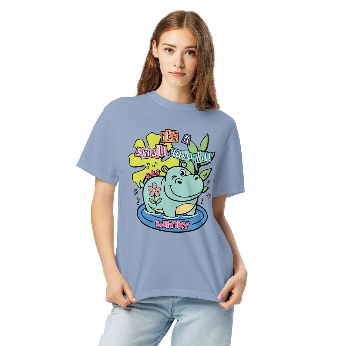 Winking Hippo Graphic T-Shirt - Comfort Colors 1717 product image 4