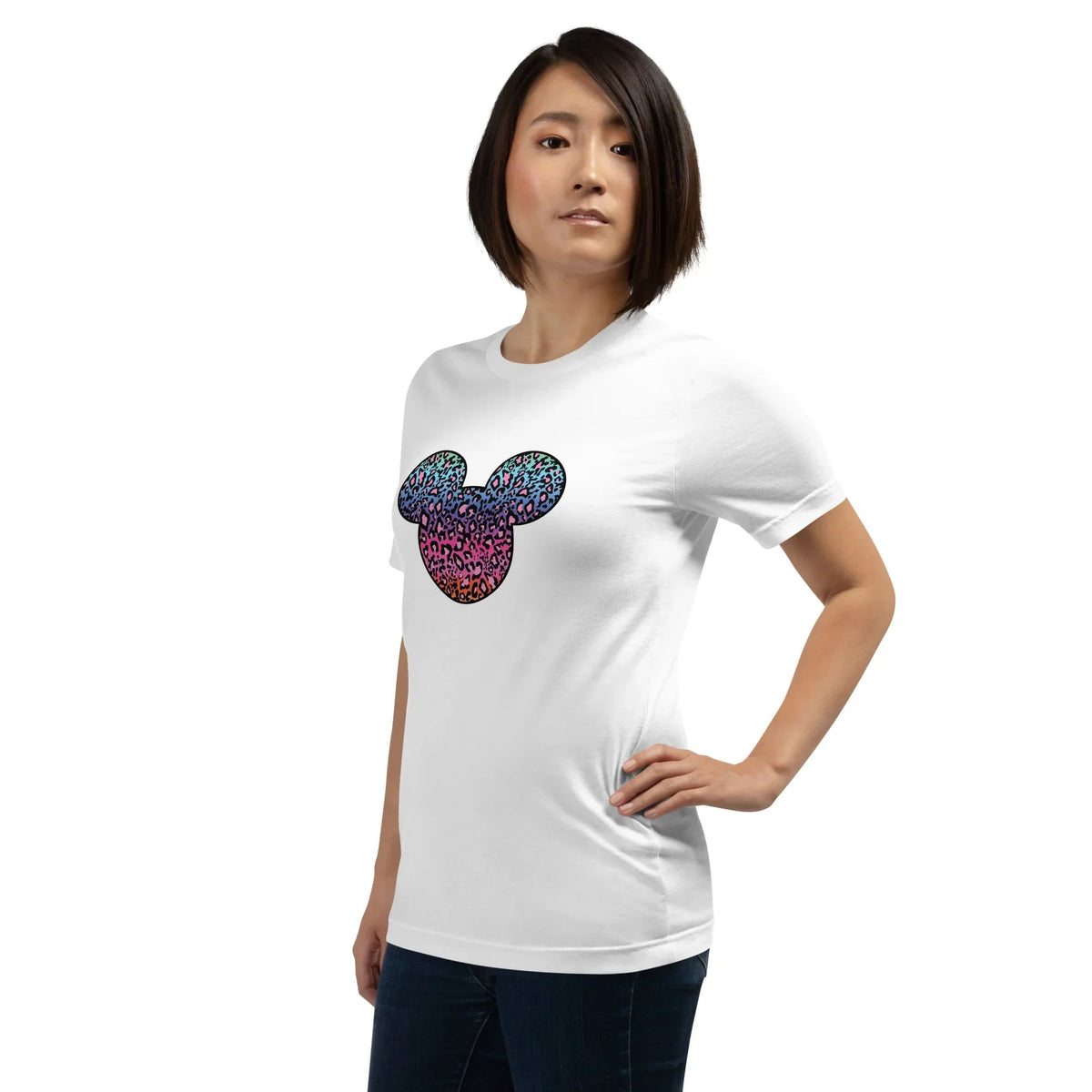 Colorful Leopard Disney Print Mickey Head t-shirt product image 2