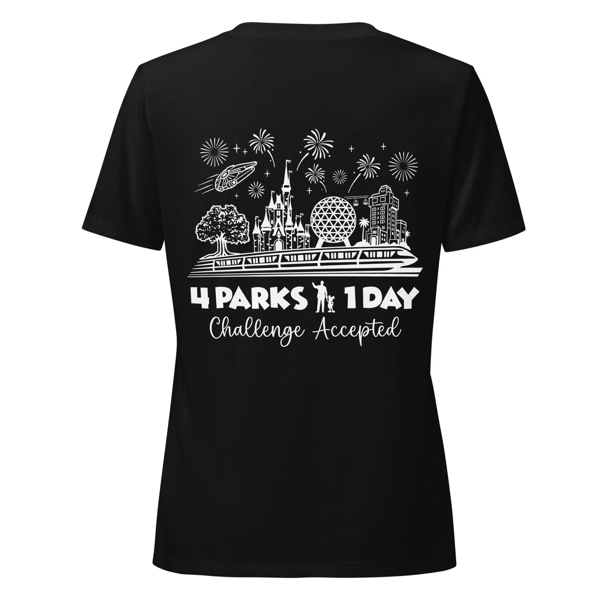 Women's Disney Park Hop Shirt, 4 Parks 1 Day Challenge Tee product image 2