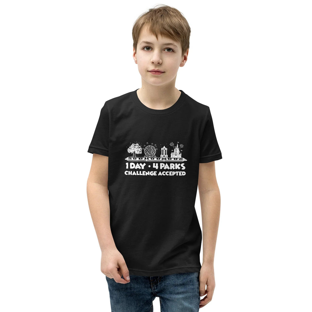 1 Day 4 Parks Challenge Disney t-shirt - White product image 1