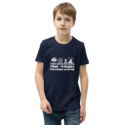 1 Day 4 Parks Challenge Disney t-shirt - White product image 2