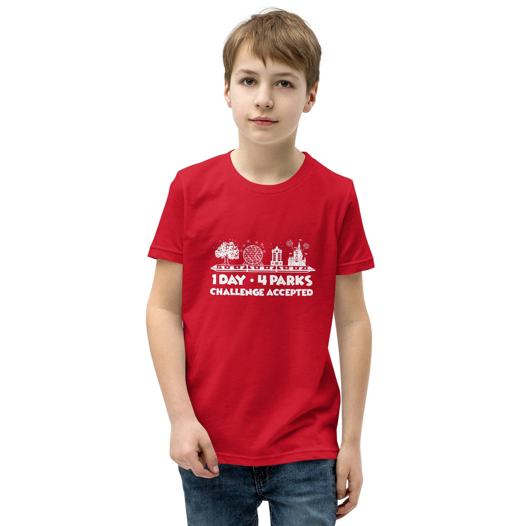 1 Day 4 Parks Challenge Disney t-shirt - White product image 4